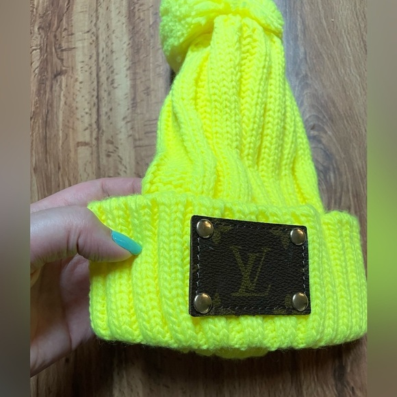 Re-purposed Lv Neon Yellow beanie main image 6